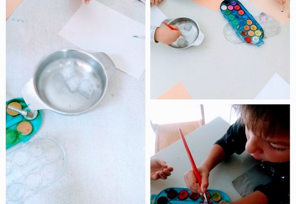 Ribice - project, research activity, ice studying, ice painting and painting with colored ice