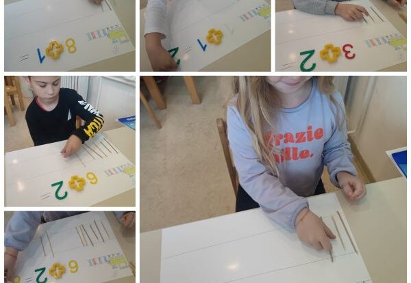 Ribice - math train - preschool math activity.